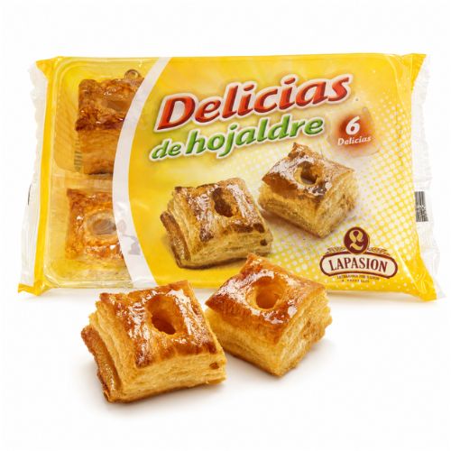 Delicias de hojaldre 6 unids | 180 g X 12 paquetes
