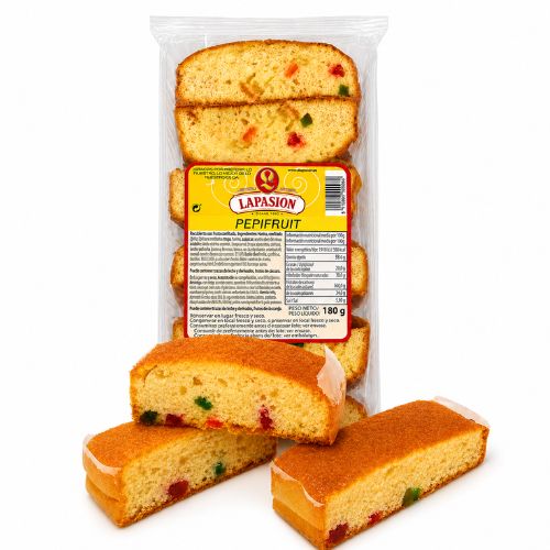 PEPI FRUIT | Bizcocho con Frutas Confitadas | 180g x 11 paquetes