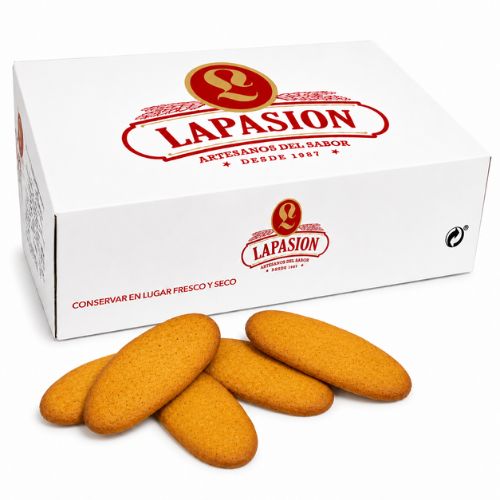 Bizcochos Crujientes Integrales · Lenguas Integrales con Azúcar | Fuente de Fibra | 2 kg | 143 ud aprox.
