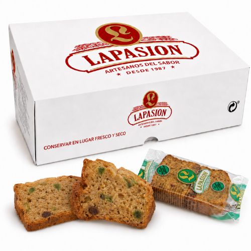 Plum Cake Integral con Fructosa y Frutas | Bizcocho Envuelto | 2,5 kg | 28 ud aprox.