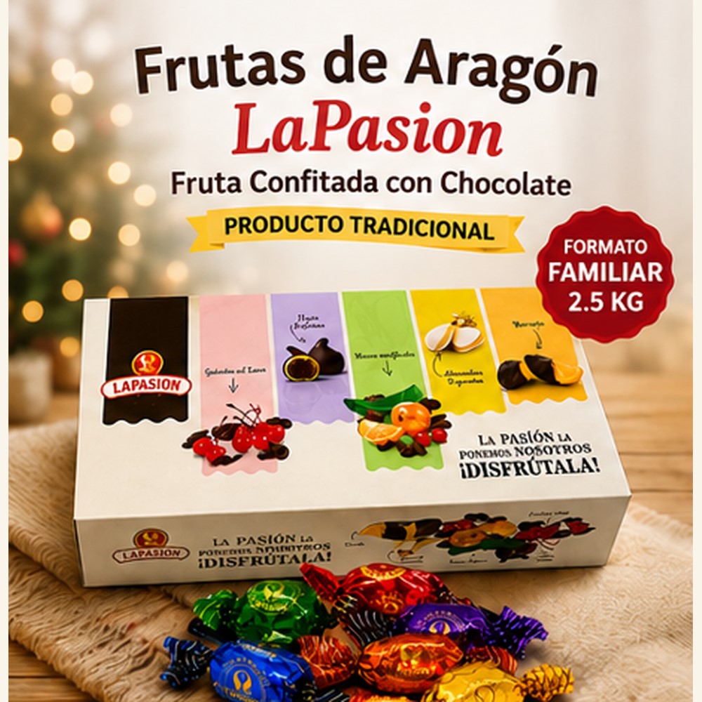 Frutas de Aragón LaPasion | Fruta Confitada con Chocolate - Imagen 2