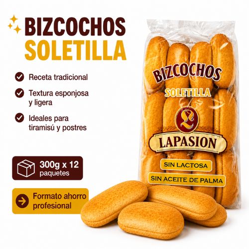 Bizcocho Soletilla | 300g x 12 paquetes - Imagen 3