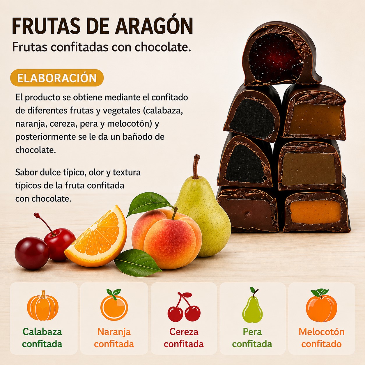 Frutas de Aragón LaPasion | Fruta Confitada con Chocolate - Imagen 3