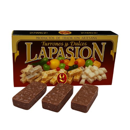 Porciones de Turrón de  Chocolate Crujiente Sin Azúcares Añadidos