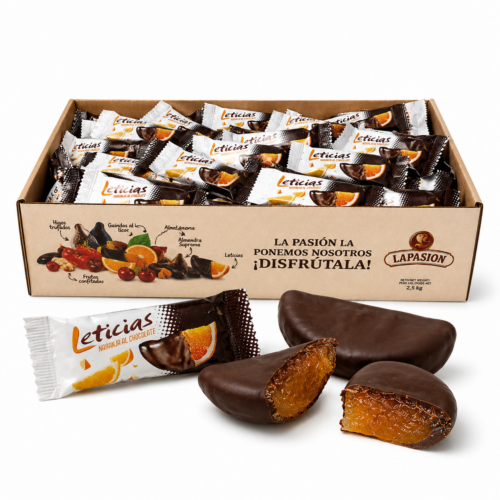 Gajos de Naranja Confitada con Chocolate