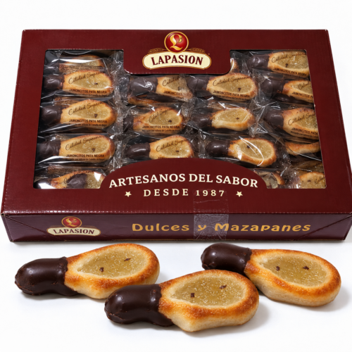 Figurita de Mazapán en Forma de Jamón Relleno de Cabello y Bañado en Chocolate Calidad Suprema
