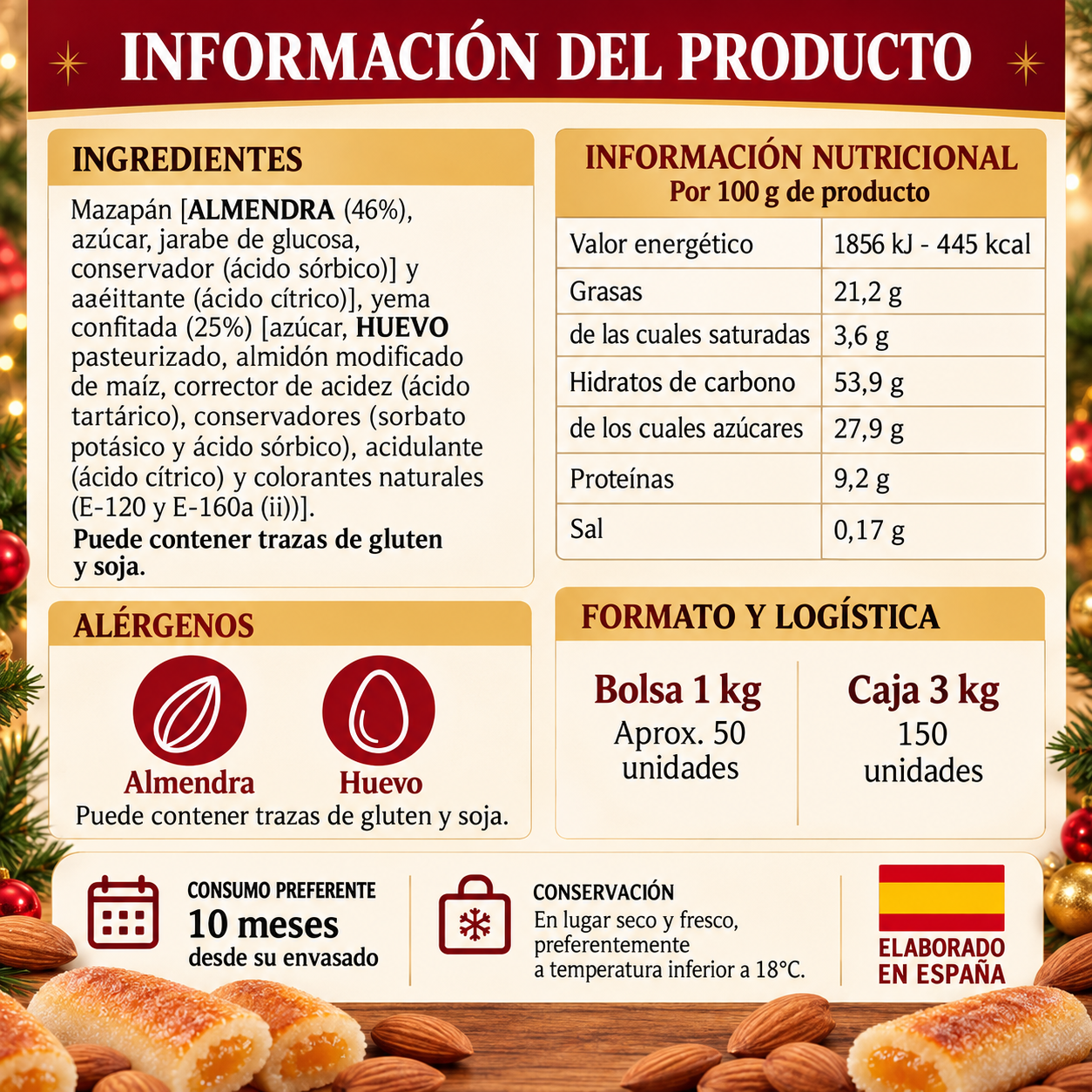 Huesos de Mazapán Suprema Rellenos de Yema Confitada - Imagen 8