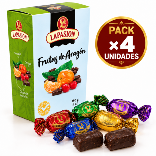 Fruits d´Aragon  | Fruit confit au Chocolat | 150g x 10 Étoiles