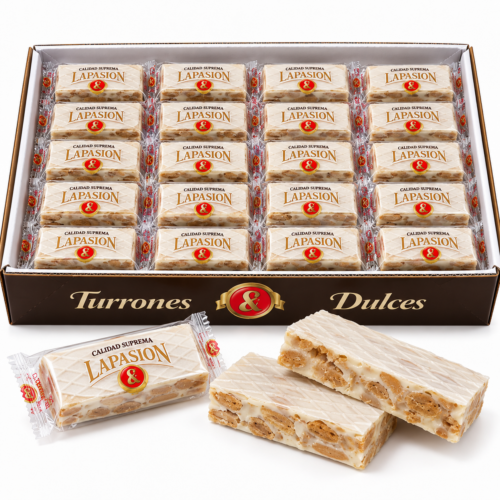 Portions of Crunchy Nougat / Turron | Supreme Quality | 2.5 kg