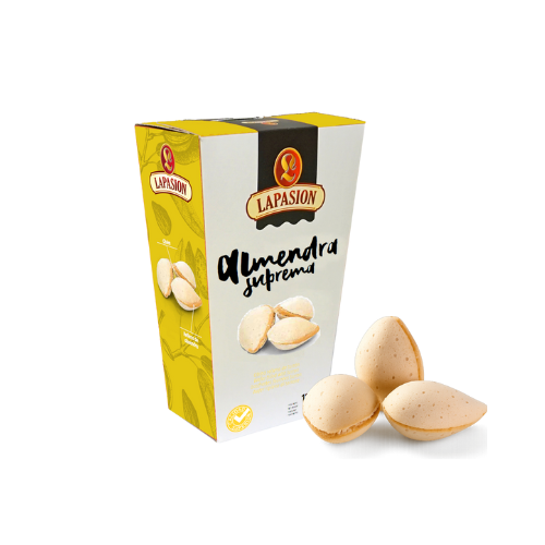 Almendras rellenas de turrón calidad Suprema | Estuche 150g.