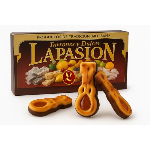 Guitarras de Mazapán al Vino y Cobertura de Chocolate | Calidad Suprema