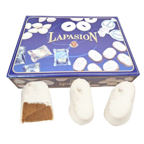 Polvorón al Cacao con Almendras Bañado en Chocolate Blanco | Sabores de Antequera