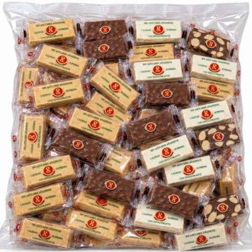Porciones de Turrón Surtidas | Sin Azúcares Añadidos | Calidad Suprema - 1Kg