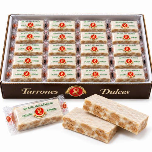 Porciones de Turrón Duro Calidad Suprema Sin Azúcares Añadidos