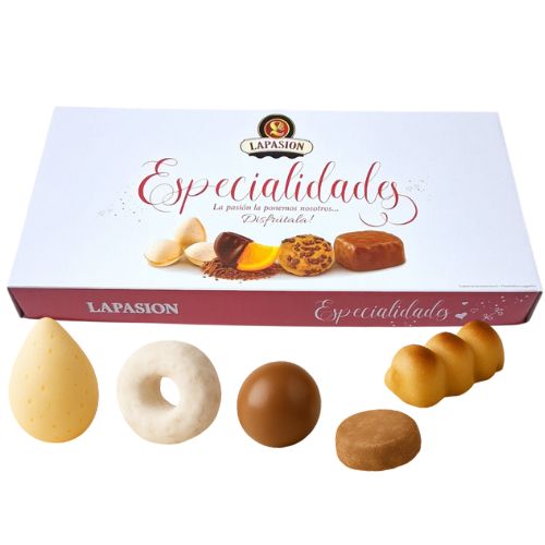Caja Surtida de Especialidades Navideñas 1 kg | Mantecados, Roscos de Vino, Mazapanes, Almendras Rellenas y Bombones Surtidos | Calidad Suprema |