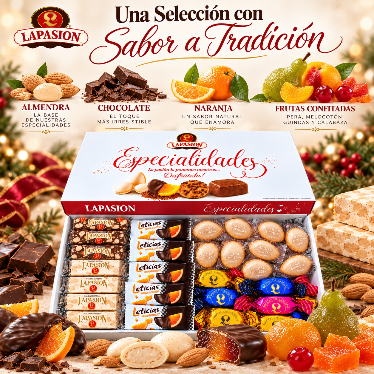 Caja de Especialidades Navideñas LaPasion – Surtido Gourmet 1 kg - Imagen 5