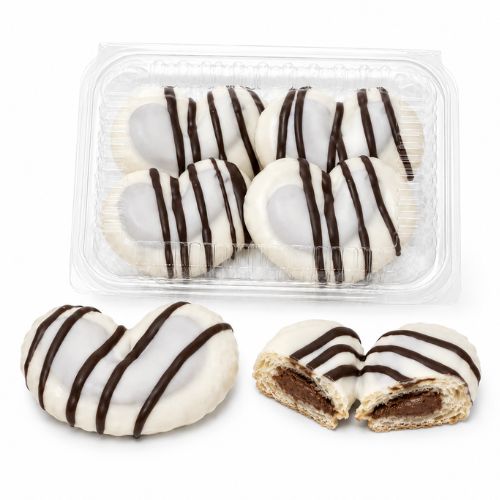 Blister Palmeras de Hojaldre con Chocolate Blanco LaPasion | Rellenas de Crema de Cacao |  200g