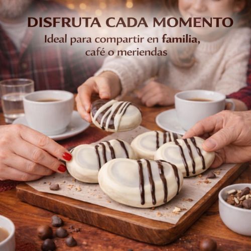 Blister Palmeras de Hojaldre con Chocolate Blanco LaPasion | Rellenas de Crema de Cacao | 200g - Imagen 4
