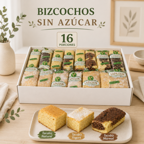 Caja Surtida Bizcochos Sin Azúcar 16 unidades.