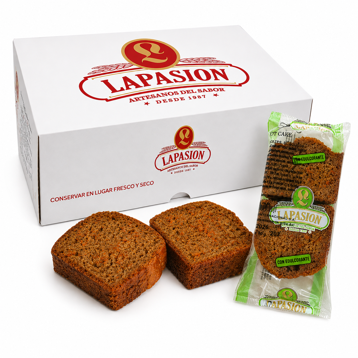 Cake de Zanahoria LaPasion 80 g – Sin Azúcares Añadidos | 2 kg | 23 ud arpox.
