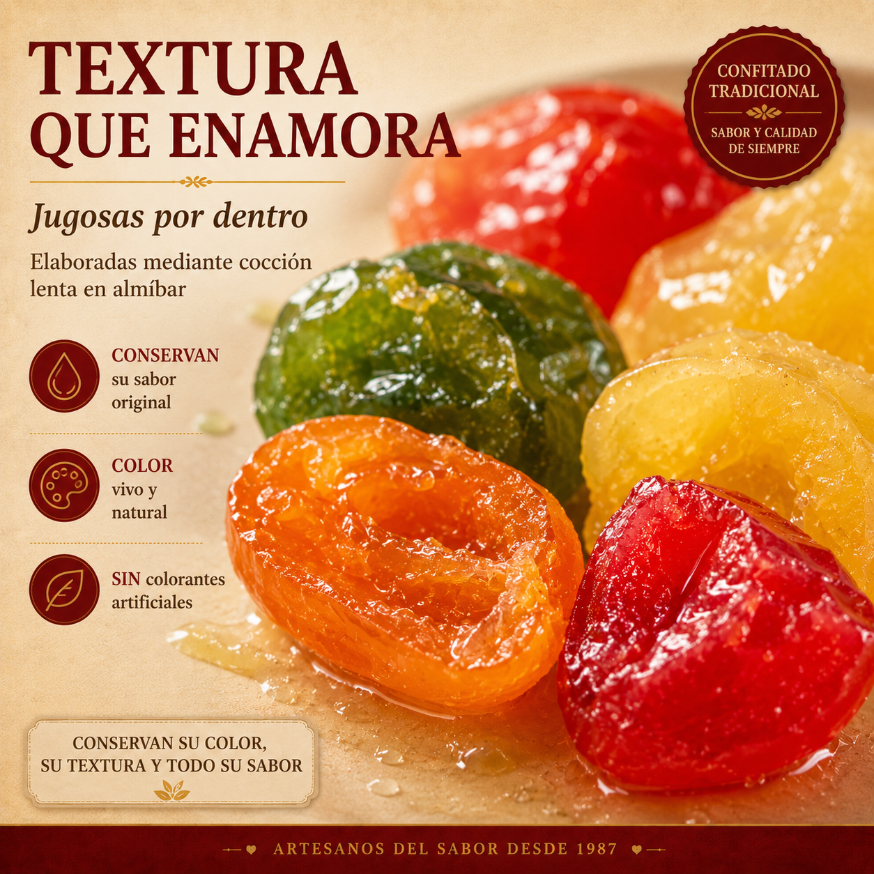 Frutas Confitadas Surtidas LaPasion | Confitería Tradicional para Repostería - Imagen 4