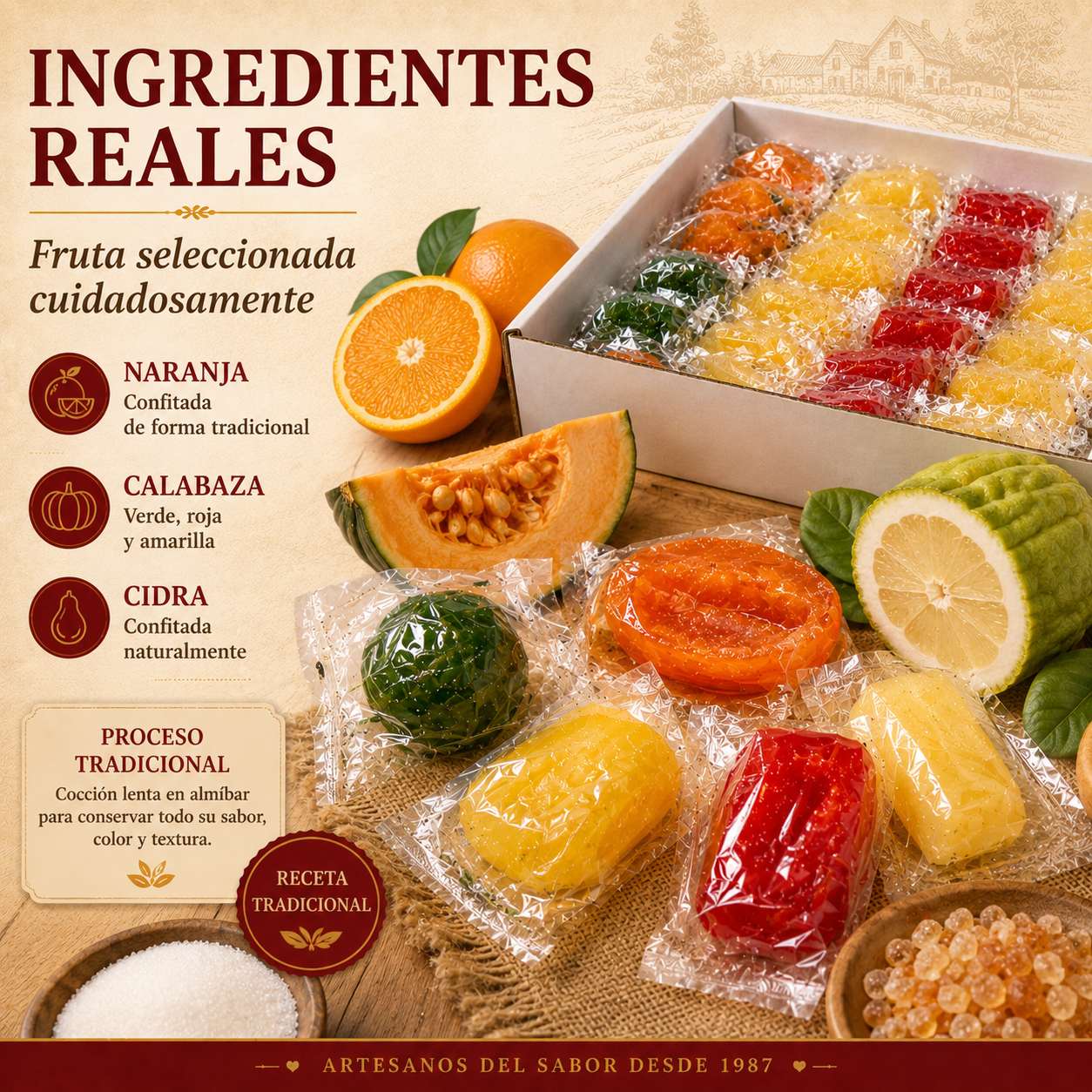 Frutas Confitadas Surtidas LaPasion | Confitería Tradicional para Repostería - Imagen 5