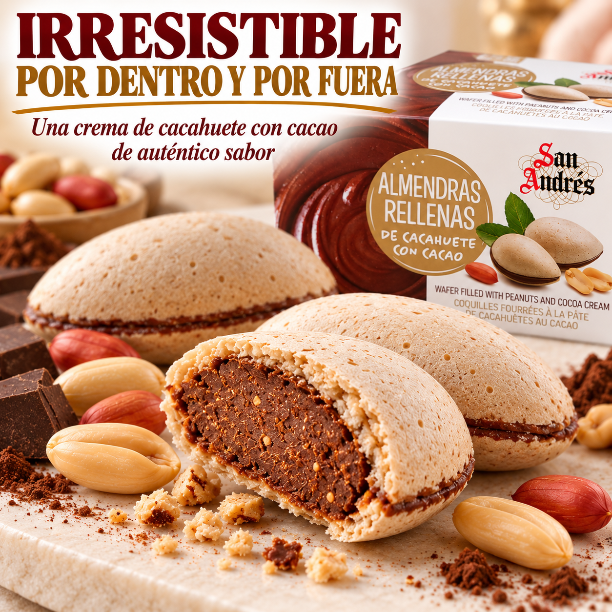 Almendras Rellenas de Cacahuete con Cacao San Andrés 150 g - Imagen 9