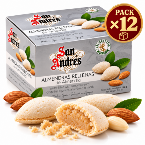 Almendras Rellenas de Almendra San Andrés 150 g | Oblea Crujiente con Crema de Almendra
